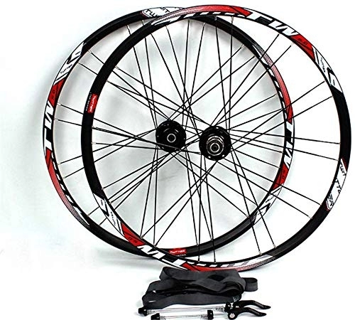 Mountain Bike Wheel : HJRD Mountain bike wheels, 27.5 inch bike wheelset rear / front double-walled aluminum alloy rim disc brake Fast release Palin bearing 32 holes 8 9 10 speed