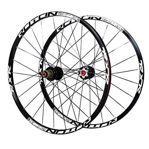 Mountain Bike Wheel : HWL Mountain Bike 26 Inch, MTB Bicycle Double Wall Aluminum Alloy Disc Brake Quick Release Sealed Bearings Compatible 8 / 9 / 10 Speed (Size : 27.5inch)