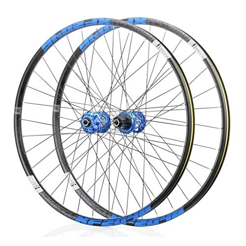 Mountain Bike Wheel : HYLH 26 Inch 27.5 ”Mountain Bicycle Wheelset, Double Wall Quick Release 29ER Hybrid / MTB Bike Rim Hub Disc Brake 11 Speed Wheels
