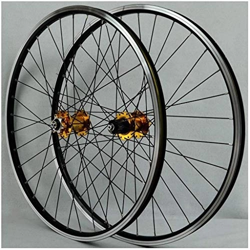 Mountain Bike Wheel : HYLH 26 Inch mtb Bike Wheelset, Double Wall Aluminum Alloy Disc / V Brake Bearings Hub Hybrid / Mountain Bike Rim 7 / 8 / 9 / 10 / 11 Speed