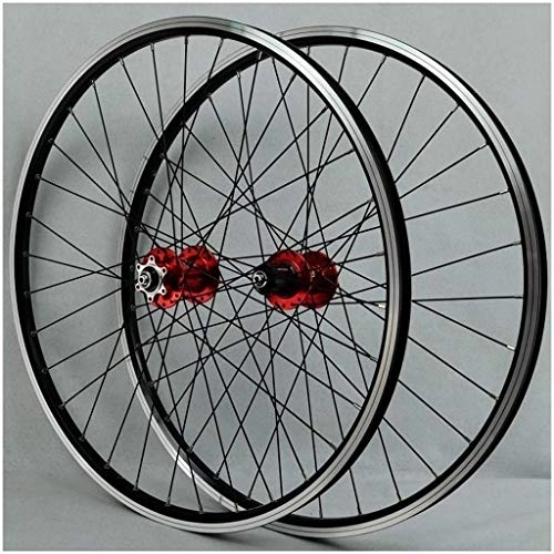 Mountain Bike Wheel : HYLH Bike Wheelset 26 Inch V Brake, Double Wall Aluminum Alloy MTB Disc Brake Bearings Hub Hybrid / Mountain Rim 7 / 8 / 9 / 10 / 11 Speed