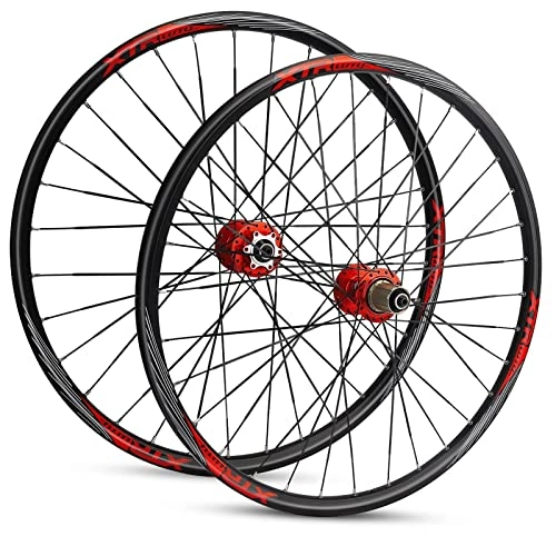 Mountain Bike Wheel : HYLK 26 Inch MTB Bike Wheelset Aluminum Alloy Discbrake Front Rear Mountain Cycling Wheels For 7 / 8 / 9 / 10 / 11 Speed 32H Double Wall Quick Release