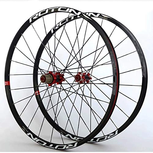 Mountain Bike Wheel : HYLK Outdoor Bicycle Wheelset 26" / 27.5" / 29" MTB Double Wall Rims Carbon Cassette Hub Sealed Bearing Bike Wheel Discbrake QR 11 Speed 24H Wheel (29inch)