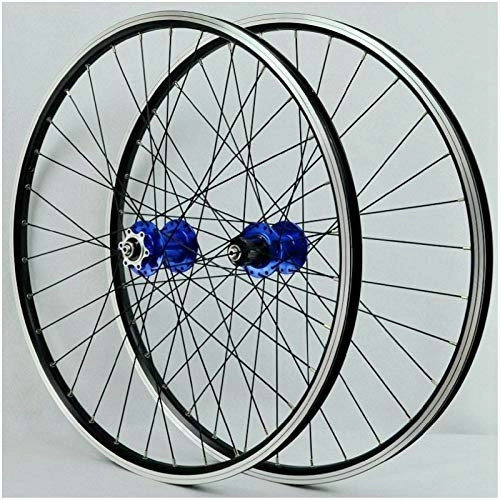 Mountain Bike Wheel : JAMCHE Bicycle Wheelset 26 inch, V Brake Double Wall MTB DH19 Rim Hybrid Mountain Wheels for 7 / 8 / 9 / 10 Speed