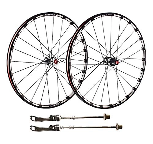 Mountain Bike Wheel : JHDGZ MTB Bike Wheelset 26 / 27.5 / 29 Inches, Bicycle Rear Wheel Double Walled Aluminum Alloy Rim Disc Brake Carbon Fiber Hub Quick Release 7 / 8 / 9 / 10 / 11 Speed Cassette(Size:29in, Color:Black)
