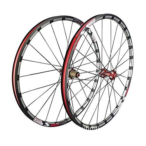 Mountain Bike Wheel : JIE KE Bike Rim 27.5" Mountain Bike, Double Wall Disc / V-Brake MTB Rim Sealed Bearings Hub In Black Disc 7 8 9 10 Speed Quick Release Axles Bicycle Accessory (Size : 27.5INCH)
