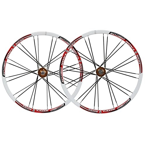 Mountain Bike Wheel : JTYX Wheelset 26 Inch Mountain Bike MTB Wheels Double Wall Alloy Rim Palin Bearing Disc Brake QR 8 9 10 Speed 24 Holes