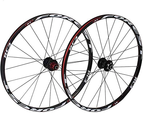 Mountain Bike Wheel : JYTFZD YUCHEN- Bike Wheel Tyres Spokes Rim MTB Bicycle Wheelset, 26 / 27.5In Double Walled Aluminum Alloy Mountain Bike Wheels V-Brake Disc Rim Brake Sealed Bearings 8 / 9 / 10 Speed Cassette (Size : 26in)