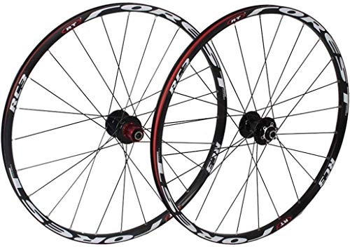 Mountain Bike Wheel : Knoijijuo Bicycle front wheel rear wheels for 26"27.5" Mountainbike, Mountain Bike wheelset bearings 7 24 alloy drum disc brake, A, 26.5inch