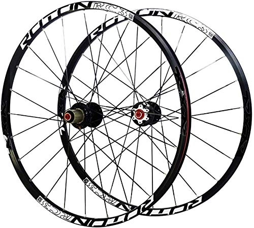 Mountain Bike Wheel : Knoijijuo Pair bicycle wheels Mountain 26"27.5" Alloy Wheels Double wall ATV Front and rear Quick Release Bike Hybrid 28H Brake rim, 27.5inch