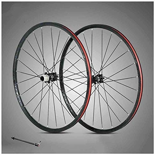 Mountain Bike Wheel : L.BAN 29 inch bicycle wheelset double wall aluminum alloy mountain bike wheels rim disc brake quick release 24 holes 8, 9, 10, 11 speed