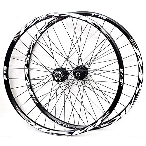 Mountain Bike Wheel : L.BAN Bike Wheelset, 26 / 27.5 / 29 inch Mountain Bike Wheel Brake Wheel Set Quick Release Palin Bearing 7, 8, 9, 10, 11 Speed, black