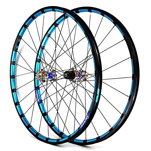 Mountain Bike Wheel : L.BAN Mountain Bike Wheel 27.5" Bicycle Rims Set Aluminum Alloy Ring Straight Pull Type Palin Disc Brake Mountain Bike Wheels