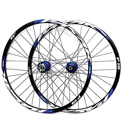 Mountain Bike Wheel : L.BAN Mountain bike wheelset, 29 / 26 / 27.5 inch bicycle wheel (front + rear) double-walled aluminum alloy rim quick release disc brake 32H 7-11 speed