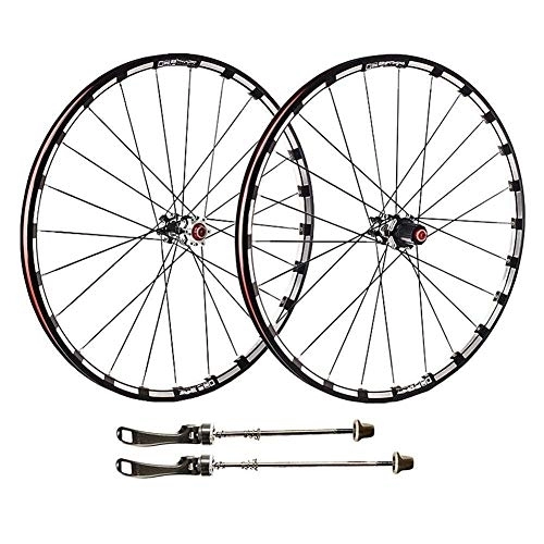 Mountain Bike Wheel : L.BAN MTB Bicycle Double Wall Wheelset, Carbon Fiber Hub Disc Brake Alloy Cycling Wheel Rim - Quick Release 26" 27.5" 29" Wheel Mountain Bike, B-26inch
