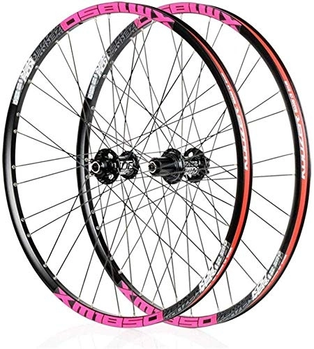 Mountain Bike Wheel : L.BAN Wheels Cyclists MTB, Pair Of Bicycle Wheels 26" / 27.5" Disc Brake Quick Release Wheels Bicycle Mountain Rims Aluminum Alloy 32H 8-11 Speeds, 27.5in