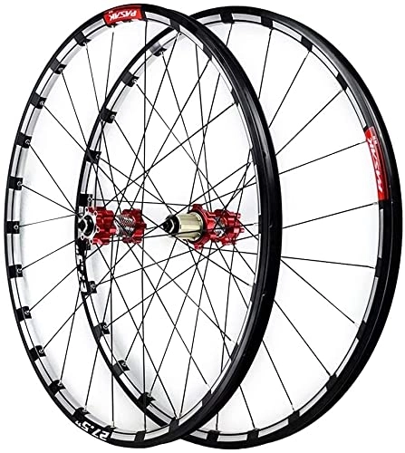 Mountain Bike Wheel : L&WB 26 27.5 Inch MTB Front Wheel And Rear Wheel Disc Brake Mountain Bike Wheelset Quick Release Double Wall 7 8 9 10 11 12 Compartment 24 Holes, A, 26in