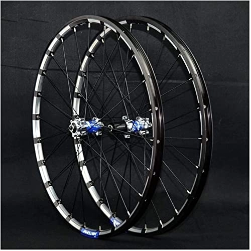 Mountain Bike Wheel : L&WB 26 27.5 Inch MTB Front Wheel And Rear Wheel Disc Brake Mountain Bike Wheelset Quick Release Double Wall 7 8 9 10 11 12 Compartment 24 Holes, B, 27.5in