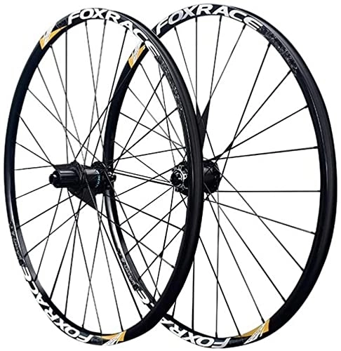 Mountain Bike Wheel : L&WB Mountain Bike Wheelset, 27.5 / 29 Inch Aluminum Alloy Rims Disc Brake MTB Wheelset, Quick Release Front Hind Wheels, B, 26IN