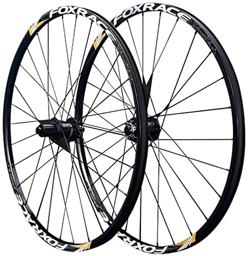 Mountain Bike Wheel : L&WB Mountain Bike Wheelset, 27.5 / 29 Inch Aluminum Alloy Rims Disc Brake MTB Wheelset, Quick Release Front Hind Wheels, B, 27.5IN