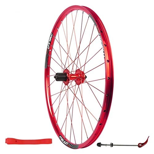 Mountain Bike Wheel : LDDLDG 26 Inch Mountain Rear Wheel Aluminum Alloy Disc Brake, 32H (Color : Red)