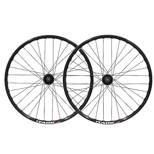 Mountain Bike Wheel : LDDLDG 26" Mountain Bike Wheelsets, Carbon Hub MTB Wheels Quick Release Disc Brakes, 32H Low-Resistant Bike Wheel fit 8 9 10 Speed Cassette(Color:black)