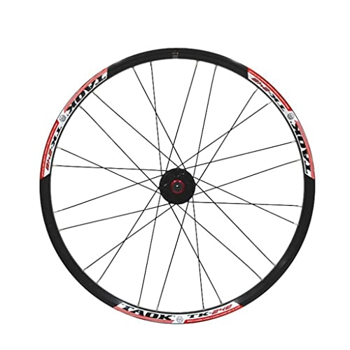 Mountain Bike Wheel : LDDLDG Mountain Bike Rear Wheels 24Inch, Aluminum Alloy Rim 24H Disc Brake MTB Wheels, Quick Release Rear Wheels 8 9 10 speed(Color:black+red)