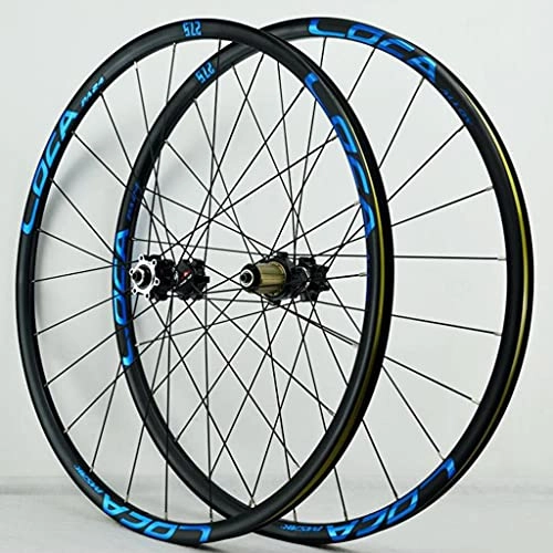 Mountain Bike Wheel : LDDLDG Mountain Bike Wheelset 26" / 27.5" / 29", Disc Brake Bike Wheels for 8-12 Speed, 24H Carbon Hub Bicycle Wheels Quick Release Front Rear Wheels(Size:29inch, Color:blue)