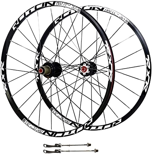 Mountain Bike Wheel : LHGXQ-Dp 26 / 27.5 / 29 Inch Bicycle Wheel Set, Hybrid Mountain Bike Ultra-Light Carbon Fiber Bicycle Wheel, Wheel Double Wall MTB Rim Disc Brake, Black, 29 inches