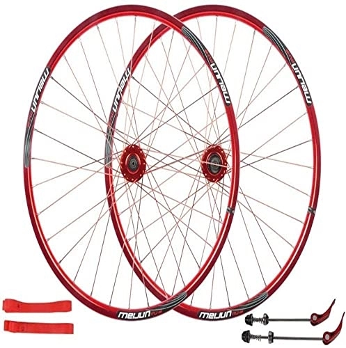 Mountain Bike Wheel : LHGXQ-Dp Bike Wheelset 26 Inch, Mountain Bike Disc Brake Wheelset Quick Release Sealed Bearing Black 32 Hole 7 / 8 / 9 / 10 Speed Cycling Wheels