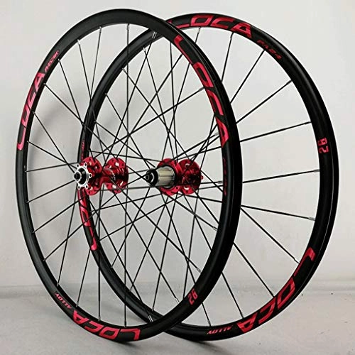 Mountain Bike Wheel : LHHL Bicycle Wheel 26 / 27.5 Inch Double Wall Alloy Rims Disc Brake MTB Bike Wheelset QR NBK Sealed Bearing Hubs 6 Pawls 8-12 Speed Cassette 24H (Color : E, Size : 27.5")