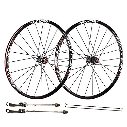 Mountain Bike Wheel : LHHL Components Bike Wheelset for 26 27.5 29 inch MTB Double Wall Rim Disc Brake Quick Release Mountain Bike Wheels 24H 7 8 9 10 11 Speed (Color : A, Size : 26inch)