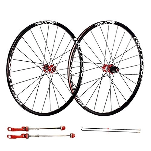 Mountain Bike Wheel : LHHL Components Bike Wheelset for 26 27.5 29 inch MTB Double Wall Rim Disc Brake Quick Release Mountain Bike Wheels 24H 7 8 9 10 11 Speed (Color : B, Size : 26inch)