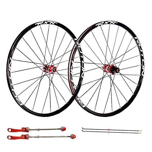 Mountain Bike Wheel : LHHL Components Bike Wheelset for 26 27.5 29 inch MTB Double Wall Rim Disc Brake Quick Release Mountain Bike Wheels 24H 7 8 9 10 11 Speed (Color : B, Size : 27.5inch)