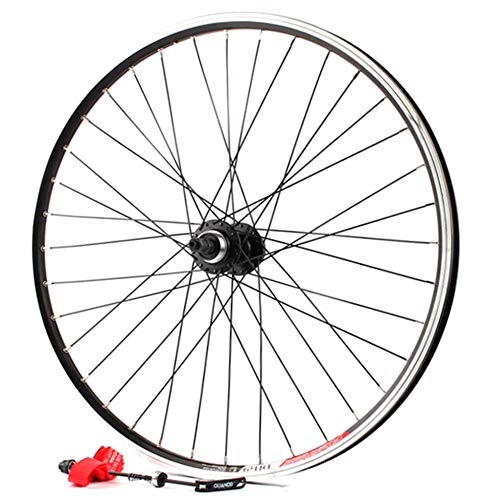Mountain Bike Wheel : LHLCG 26" Mountain Bike Rear Wheel Alloy V Brake or Disc Brakes Rotary Lubrication Quick Release Bicycle Wheels Black, Vbrake / discbrake
