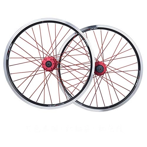 Mountain Bike Wheel : LI-Q 20 inch Bicycle front wheel rear wheel, Trekking Bike Disc brake, Quick Release Disc Brake 32 Hole, B