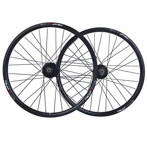 Mountain Bike Wheel : LI-Q 20 inch Bicycle front wheel rear wheel, Trekking Bike Disc brake, Quick Release Disc Brake 32 Hole, Black