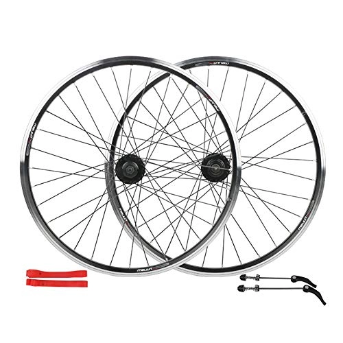 Mountain Bike Wheel : LI-Q 24" 650B MTB Bike Wheel Set Disc Rim Brake 7 Speed Sealed Bearings Hub