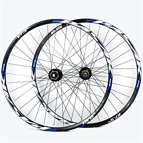 Mountain Bike Wheel : LICHUXIN 26 Inch 27.5" 29 Er MTB Bike Wheelset Aluminum Alloy Disc Brake Mountain Cycling Wheels Thru Axle for 7 / 8 / 9 / 10 / 11 Speed (Color : C, Size : 26IN)