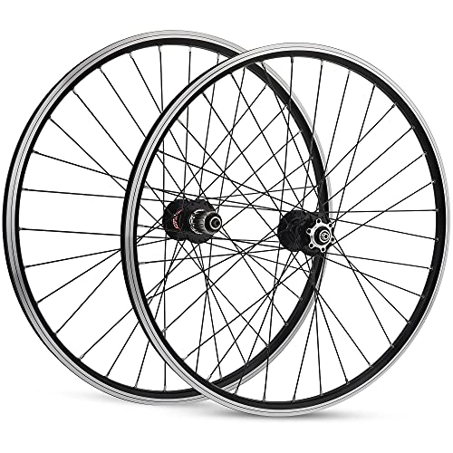 Mountain Bike Wheel : LICHUXIN 26 Inch MTB Bike Wheelset Aluminum Aluminum Alloy Disc Brake V Brake 32H Mountain Bicycle Wheel with 19mm Aluminum Alloy Rim for 7 / 8 / 9 / 10 / 11 Speed