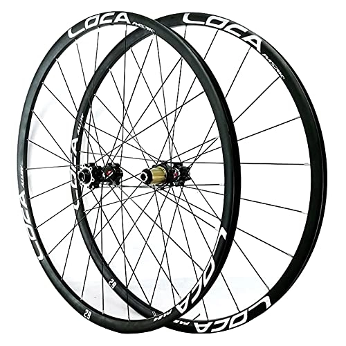 Mountain Bike Wheel : LICHUXIN MTB Bicycle Wheelset, 26 27.5 29 Inch Mountain Bike Wheelsets Rim Thru Axle, 8 9 10 11 12 Speed Wheel Hubs Disc Brake, 24H (Color : Silver-1, Size : 29IN)