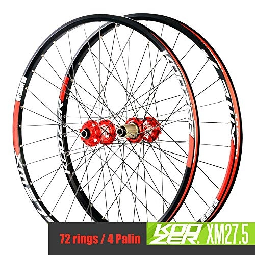 Mountain Bike Wheel : LIDATUO Mountain Bike MTB Wheelset 27.5" Wheel Hub 4 Palin lightweight Disc Brake Aluminum Alloy