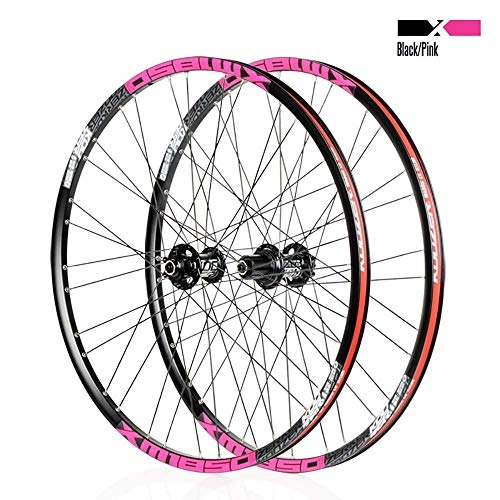 Mountain Bike Wheel : LIDATUO MTB Bike WheelSet Wheel Set Aluminum alloy Sealed Cartridge Bearings 26" 27.5inch 4 Palin XM1850, pink