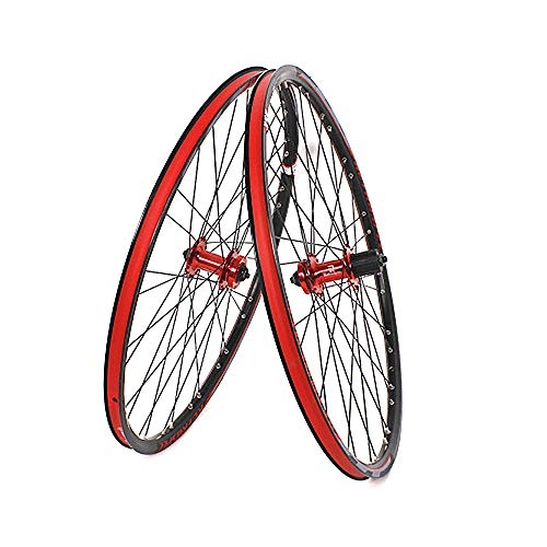Mountain Bike Wheel : LIDAUTO 27.5" Mountain Bike MTB Wheelset Aluminum Alloy Hub Bearings Wheels Rim Off-road Ultralight Red