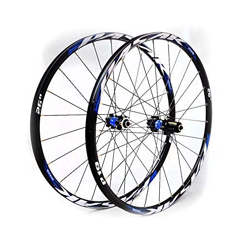 Mountain Bike Wheel : LIDAUTO Aluminum Alloy Mountain Bike Wheelset 26inch 26 7 / 8 / 9 / 10 Speed Light Weight, blue