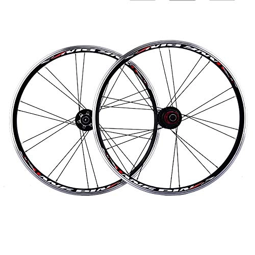 Mountain Bike Wheel : LIDAUTO Mountain Bike Wheelset Speed Light Weight CNC Aluminum Alloy 20 inch Disc V Brake Dual Purpose 5 Palin / 120 Ring, black