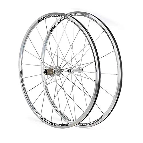 Mountain Bike Wheel : LIDAUTO Road Bicycle Wheels Aluminum Alloy 11 Speed Bearing Hub Super Smooth Wheel Wheelset Rim 700C, silver