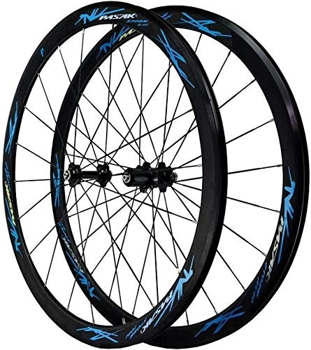 Mountain Bike Wheel : LILIS Wheel Mountain Bike Road Bike Wheel 700C, Road Bicycle Wheelset V Brake Double-Walled Alloy Rim 40Mm BMX Bicycle Rim Fast Release for 7 8 9 10 11 12 Speed (Color : #3)