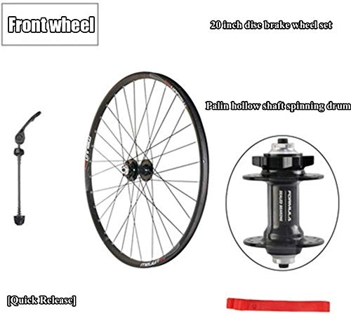 Mountain Bike Wheel : LIMQ 20 Inch Alloy Front Wheel Disc Brake Wheel Set 7 / 21 Speed Brake Disc Brakes Split Mountain Bike Wheel