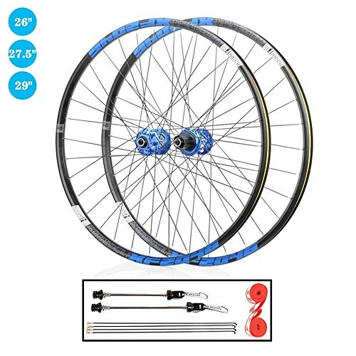 Mountain Bike Wheel : LIMQ 26 Inch 27.5 Inch 29 Inch Mountain Bike Wheel Set QR Double Wall Rim Sealed Bearing Disc Brake Hub, For 1.7-2.4" Tyres 8-12 Speed Cassette, 26inch